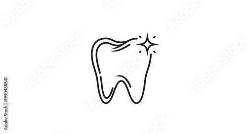 Healthy shining tooth isolated white background