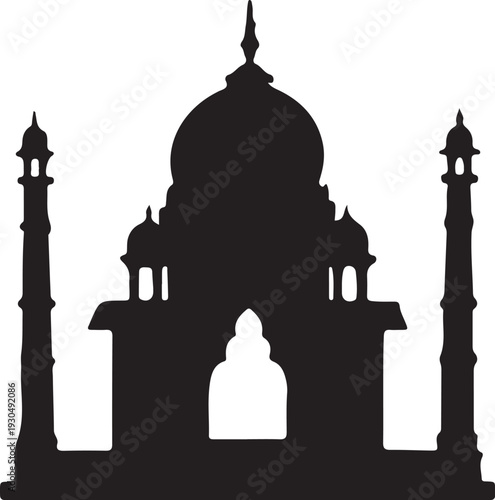 taj mahal vector illustration