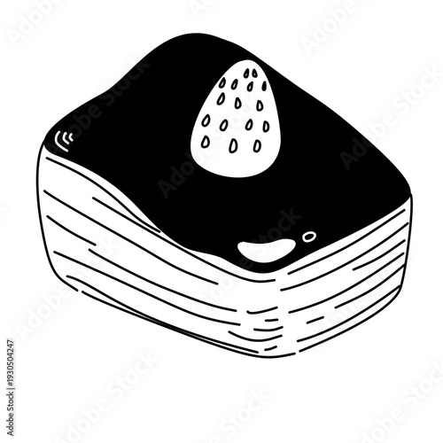 vector illustration of a chocolate cake