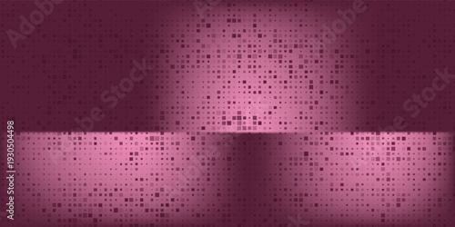 Shining pink disco party pattern background. Iridescent rose sequin mosaic texture. Abstract sparkling halftone wallpaper. Pop up comic glowing glitter backdrop. Retro vector design template