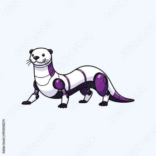 Robotic Otter Illustration A Fusion of Nature and Technology