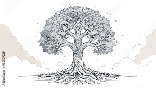 Ancient tree representing life, growth, and wisdom