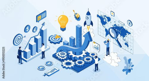 Business People Analyzing Data and Graphs.