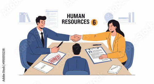 Business Professionals Shaking Hands in Meeting.