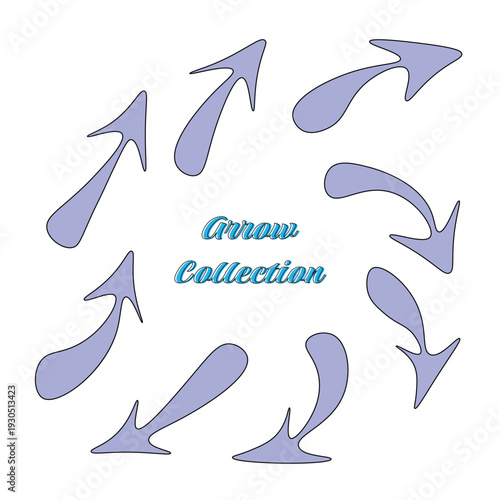 Business element icon in doodle style, arrow, infographic. Isolated vector illustration design. Hand drown business icon. Business idea concept.