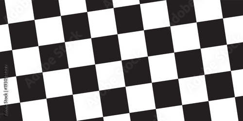 Black and white chess pattern. Checkerboard seamless vector illustration. Abstract checkered checkerboard for game. Grid geometric square shape. Race flag.