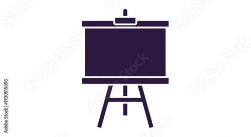 Blackboard on a wooden easel standing alone.