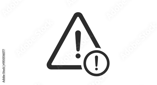 Warning Triangle Exclamation Mark Icon.