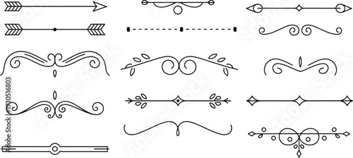 Vintage Ornate Divider Elements and Arrows