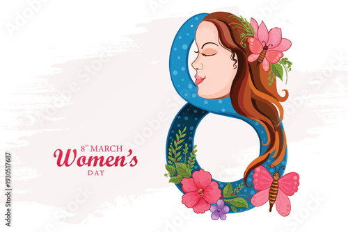 Happy womens day celebrations concept card design