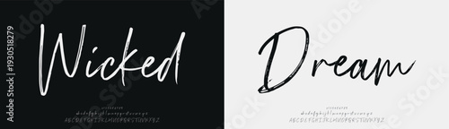 Wicked Dream, signature Font Calligraphy Logotype Script Brush Font Type Font lettering handwritten
