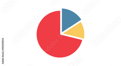 Free Download Red Pie Chart with Colored Sections. - GFXLoad