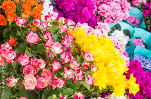 Bouquets of flowers at the ...