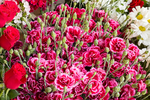 Bouquets of flowers at the ...