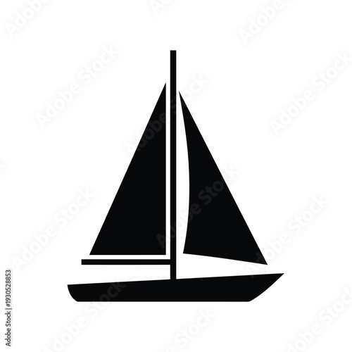 Sailboat gliding across serene ocean waters under clear sky from aerial view