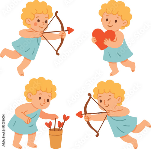 whimsical cupids collection transparent