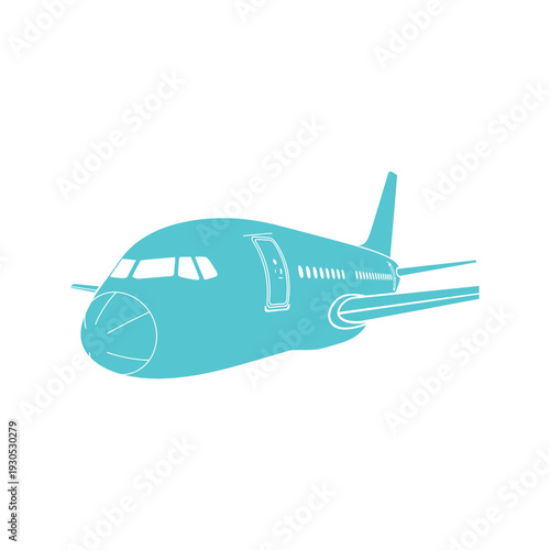 Wallpaper Mural Simple Illustration of an Airplane. Torontodigital.ca