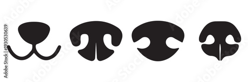 Premium Dog Nose Silhouette Icon Vector for Pet Care Brand, Veterinary Clinic Logo and Animal Product
 Design