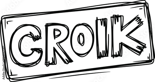Croik Hand Drawn Text Logo