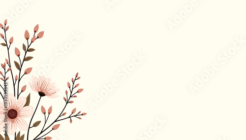 A soft, elegant floral graphic. Ideal for backgrounds or adding a touch of nature to designs, conveying serenity and understated beauty. Perfect for s