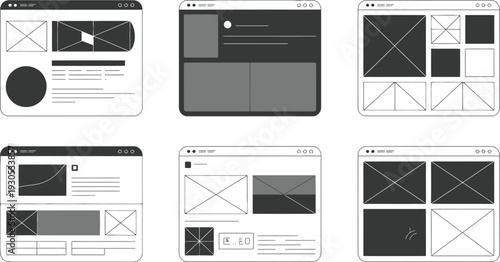 Website Wireframe Templates for User Interface Design