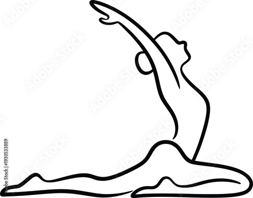 Woman in yoga pose