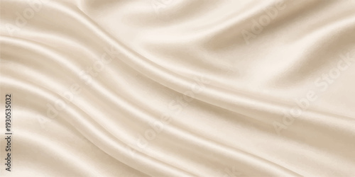 An elegant white silk and satin fabric background featuring a soft smooth texture with luxury wavy drapery and a shiny rippled surface for a sophisticated fashion textile backdrop