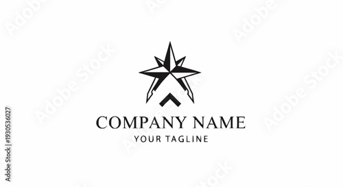 Star Logo Design with Company Name.
