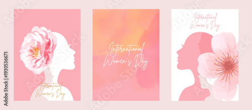 illustration of Happy International Women's Day 8th March greetings background
