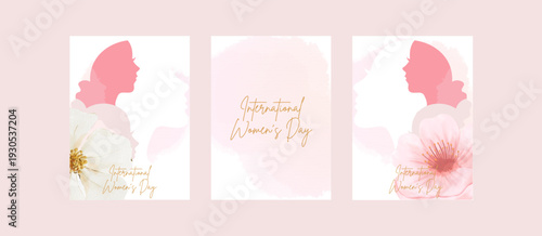 illustration of Happy International Women's Day 8th March greetings background
