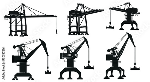 Port gantry crane dock crane illustration