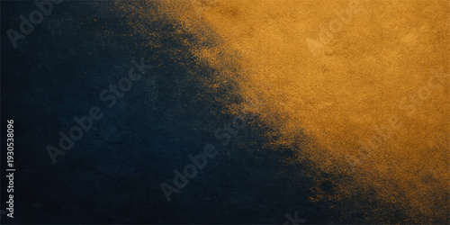 Vintage old paper texture background with a dark blue sky and moody storm clouds over a mist covered sea in a grunge abstract nature style