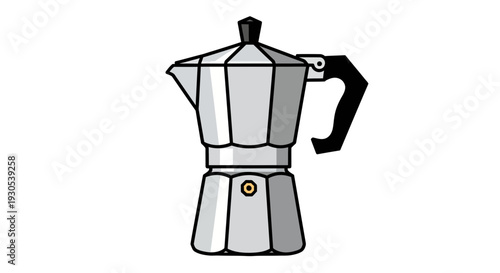 Icon of a stovetop espresso maker, also known as a moka pot, for brewing coffee at home