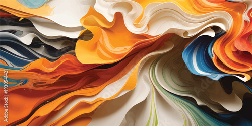 Abstract colorful background with flowing golden liquid waves and a silk satin texture creates a vibrant motion design backdrop