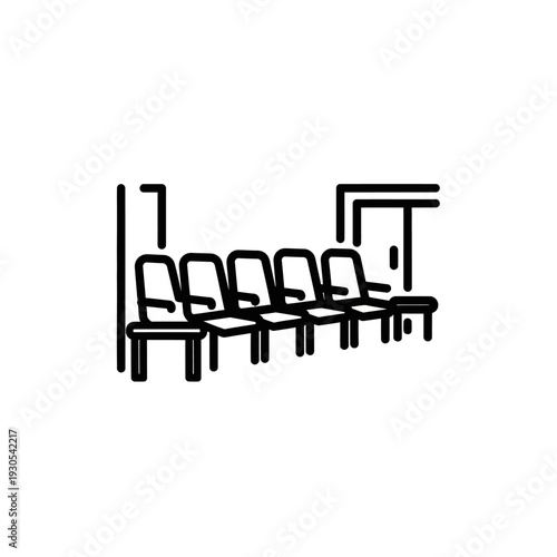 Contemporary Airport Terminal Seating Area with Multiple Seats and Modern Design