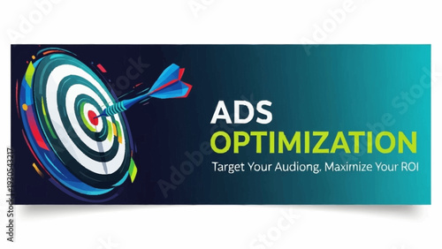 Target with Arrow and Ads Optimization Text.