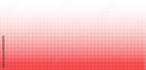 Abstract red halftone dots background. Gradient dot pattern modern minimal design. Comic style vector backdrop for banner, poster and digital layout