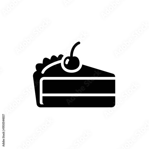 Delicious Slice of Chocolate Cake with Cherry Garnish for Dessert Lovers