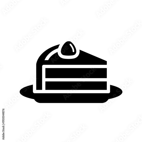 Delicious Slice of Chocolate Cake with Fresh Fruit Garnish for Dessert