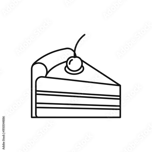 Delicious Slice of Chocolate Cake with Cherry Topping for Dessert or Celebration