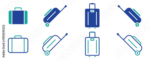 Airport Travel Baggage Symbol Set