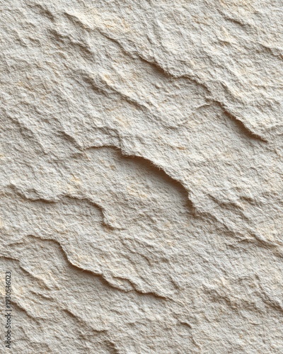 A close-up, textured macro shot of a light beige sandstone surface with dramatic shadows highlighting its natural, rugged contours.