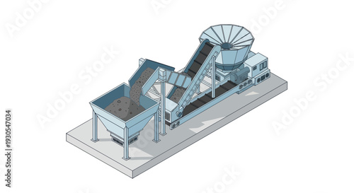 Industrial machinery equipment conveyor belt system installation.