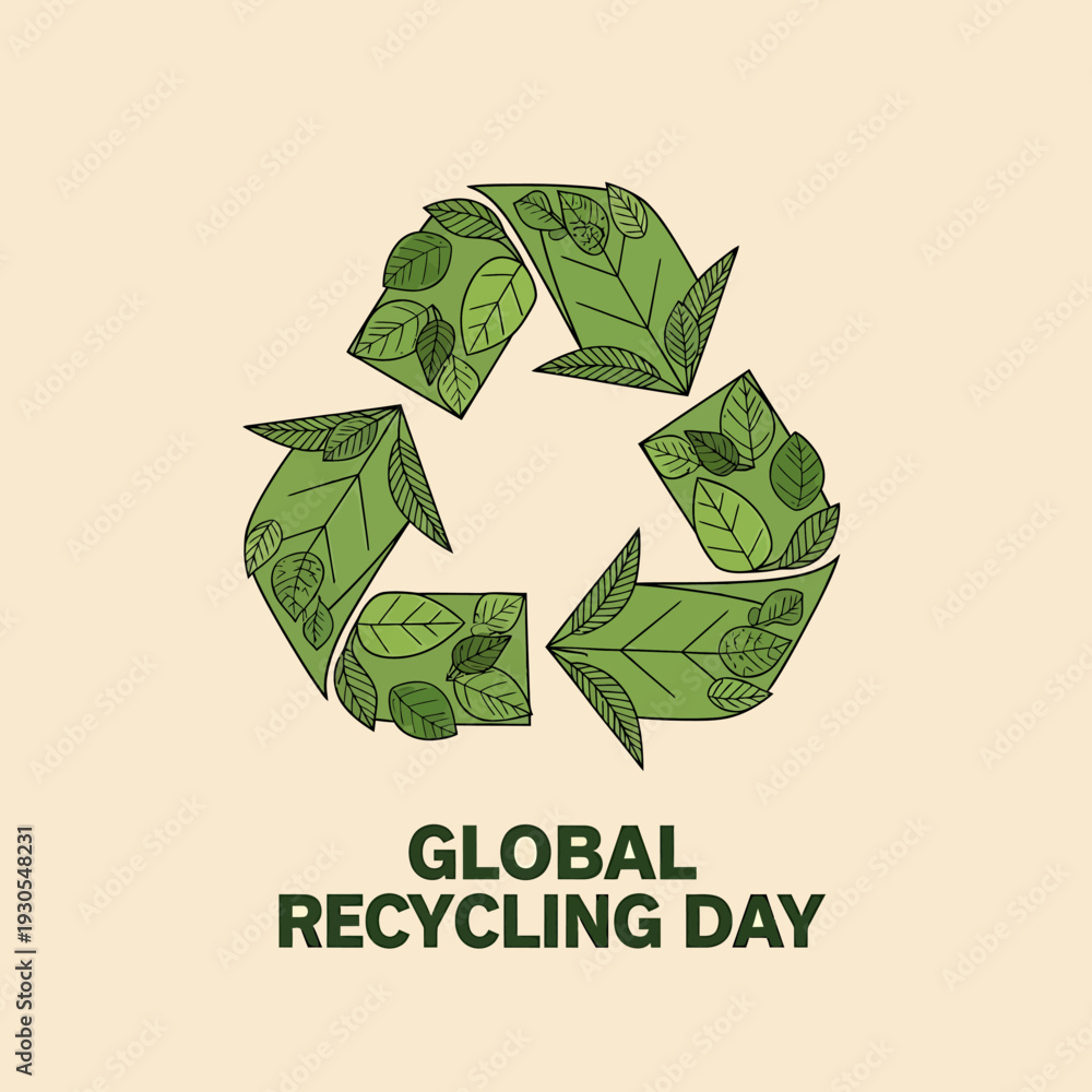 Obraz premium Celebrating global recycling day with eco friendly practices and sustainability