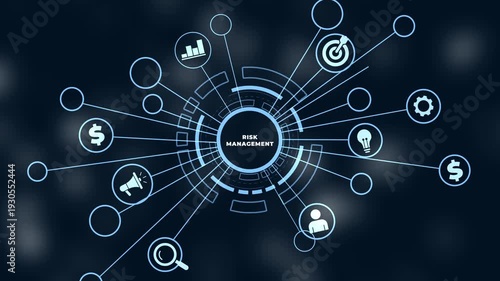 Risk Management and Assessment for Business Investment Concept. Business, Technology, Internet and network concept.
