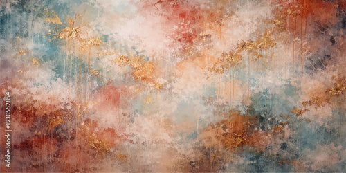 A vintage grunge backdrop featuring an old rusty metal texture with a rough brown and orange pattern on an aged, dirty wall