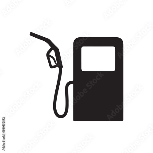 Gas station icon silhouette vector illustration