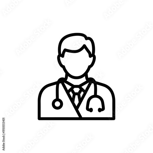 Healthcare Professional Portrait Icon Representing Medical Expertise and Care