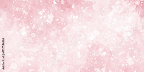 Lovely soft pink grunge watercolor texture with bokeh and bubbles effect background. light pink watercolor texture, gentle gradients and flowing brush strokes. light pastel shades blending naturally.