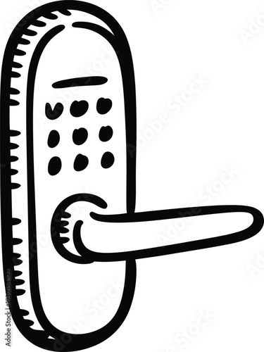 Digital Door Lock with Keycard Reader and Handle